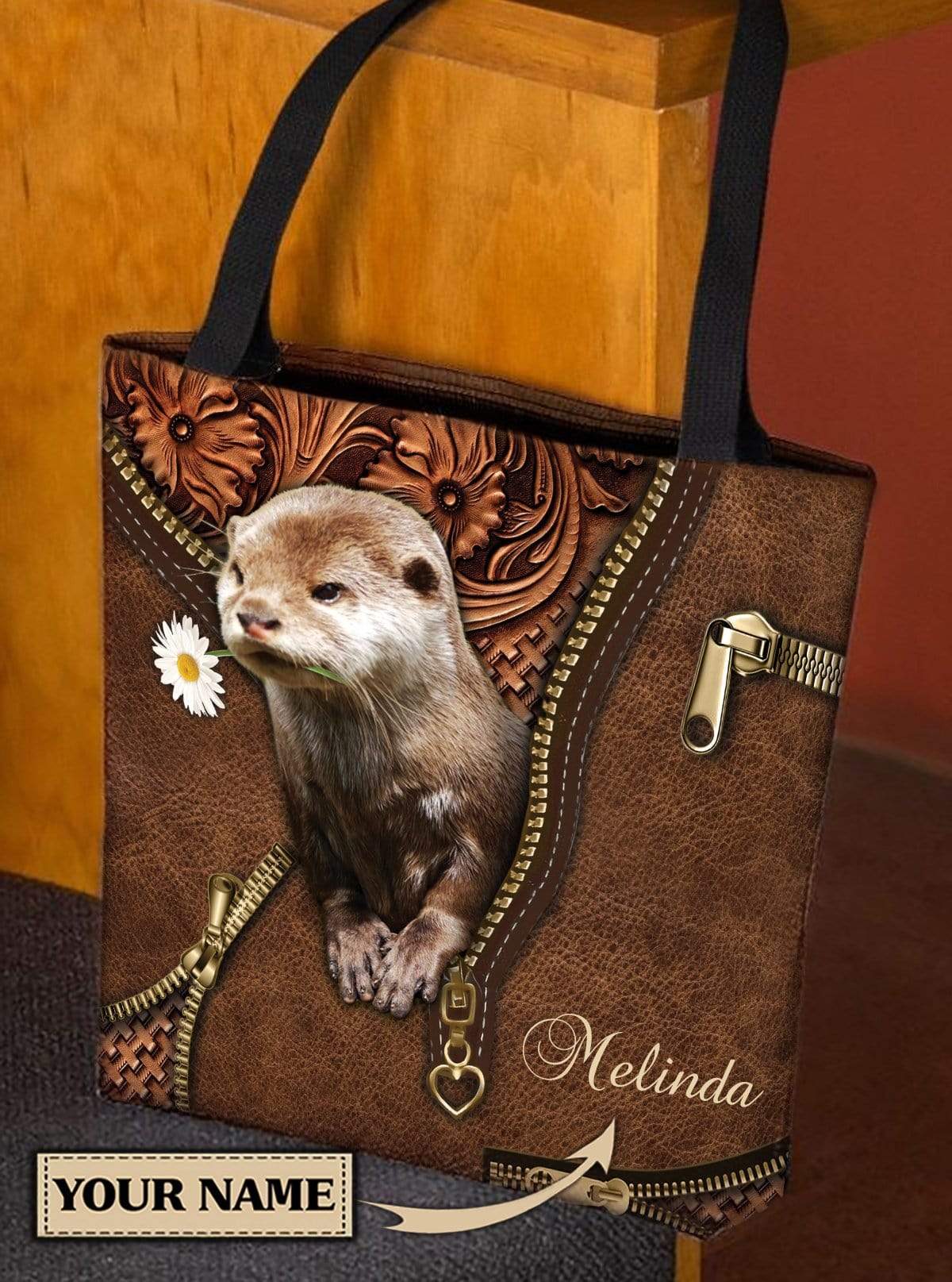 Personalized Otter All Over Tote Bag - TO337PS