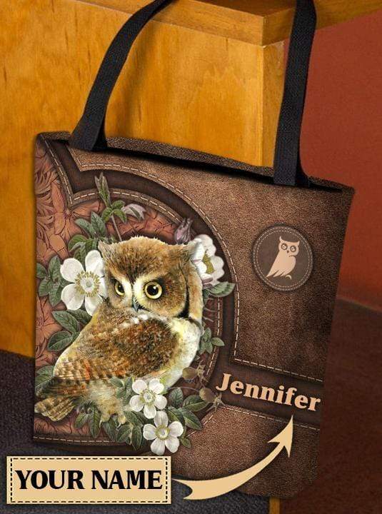 Personalized Owl All Over Tote Bag - TO114PS