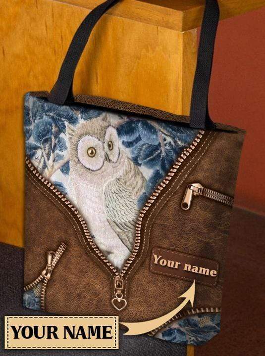 Personalized Owl All Over Tote Bag - TO389PS