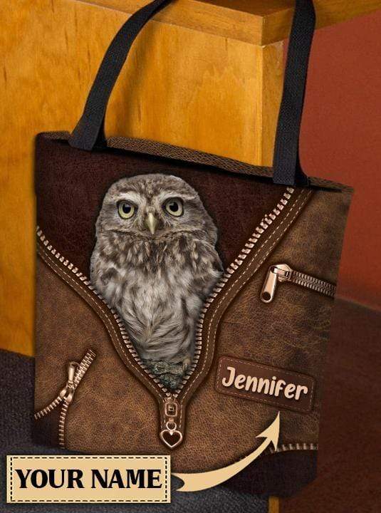 Personalized Owl All Over Tote Bag - TO147PS