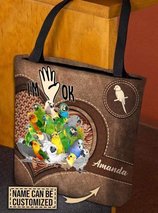 Personalized Parrot All Over Tote Bag - TO385PS