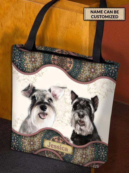 Personalized Schnauzer All Over Tote Bag - TO125PS