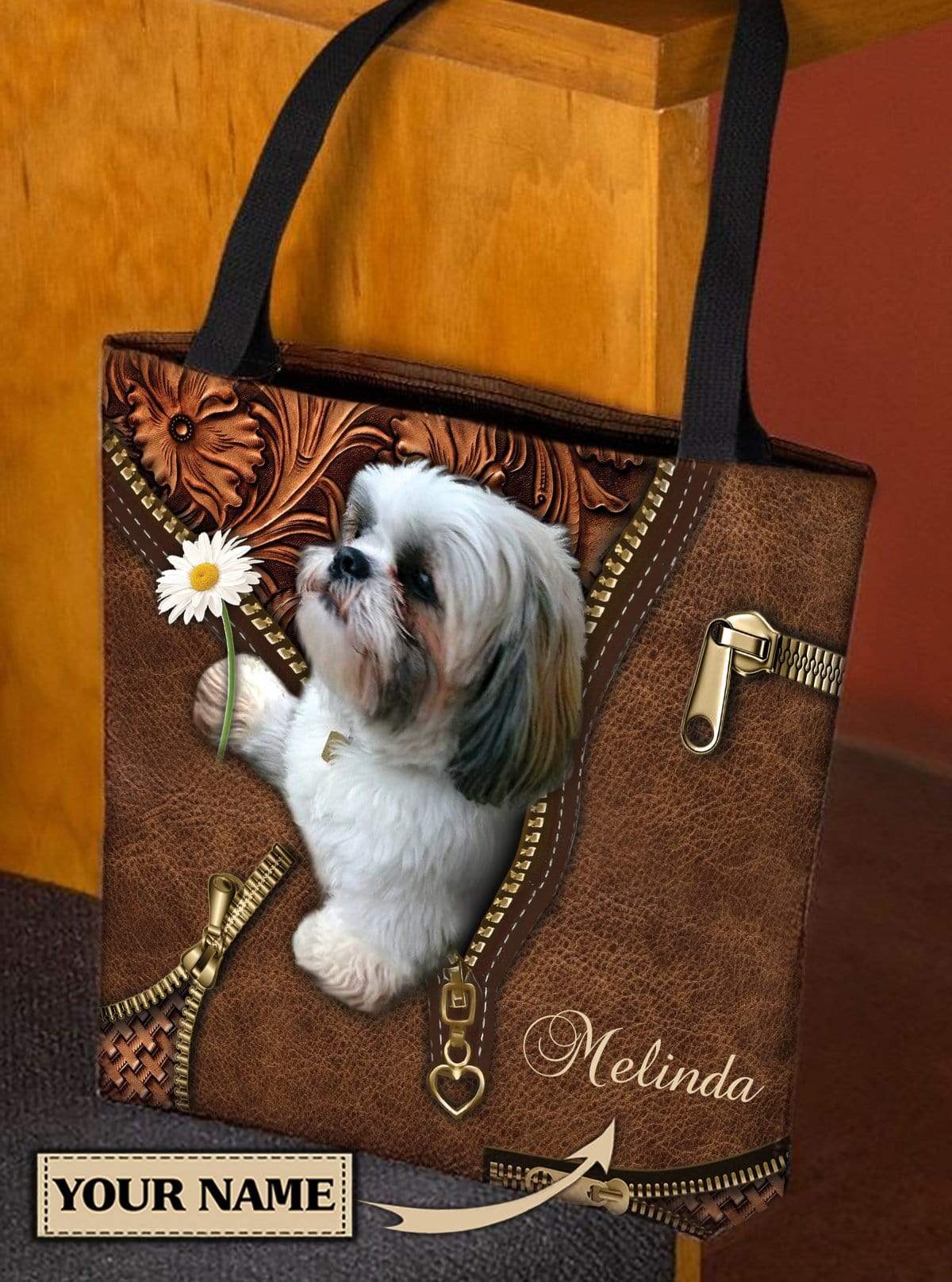 Personalized Shihtzu All Over Tote Bag - TO379PS
