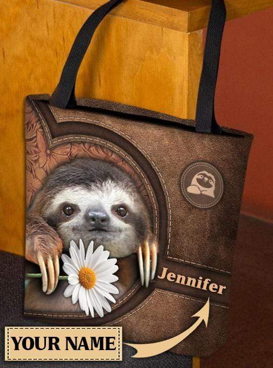 Personalized Sloth All Over Tote Bag - TO116PS