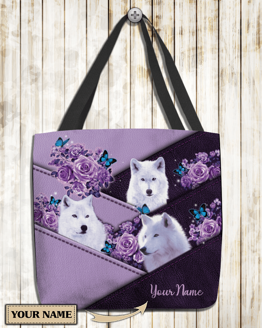 Personalized Wolf All Over Tote Bag - TO527PS