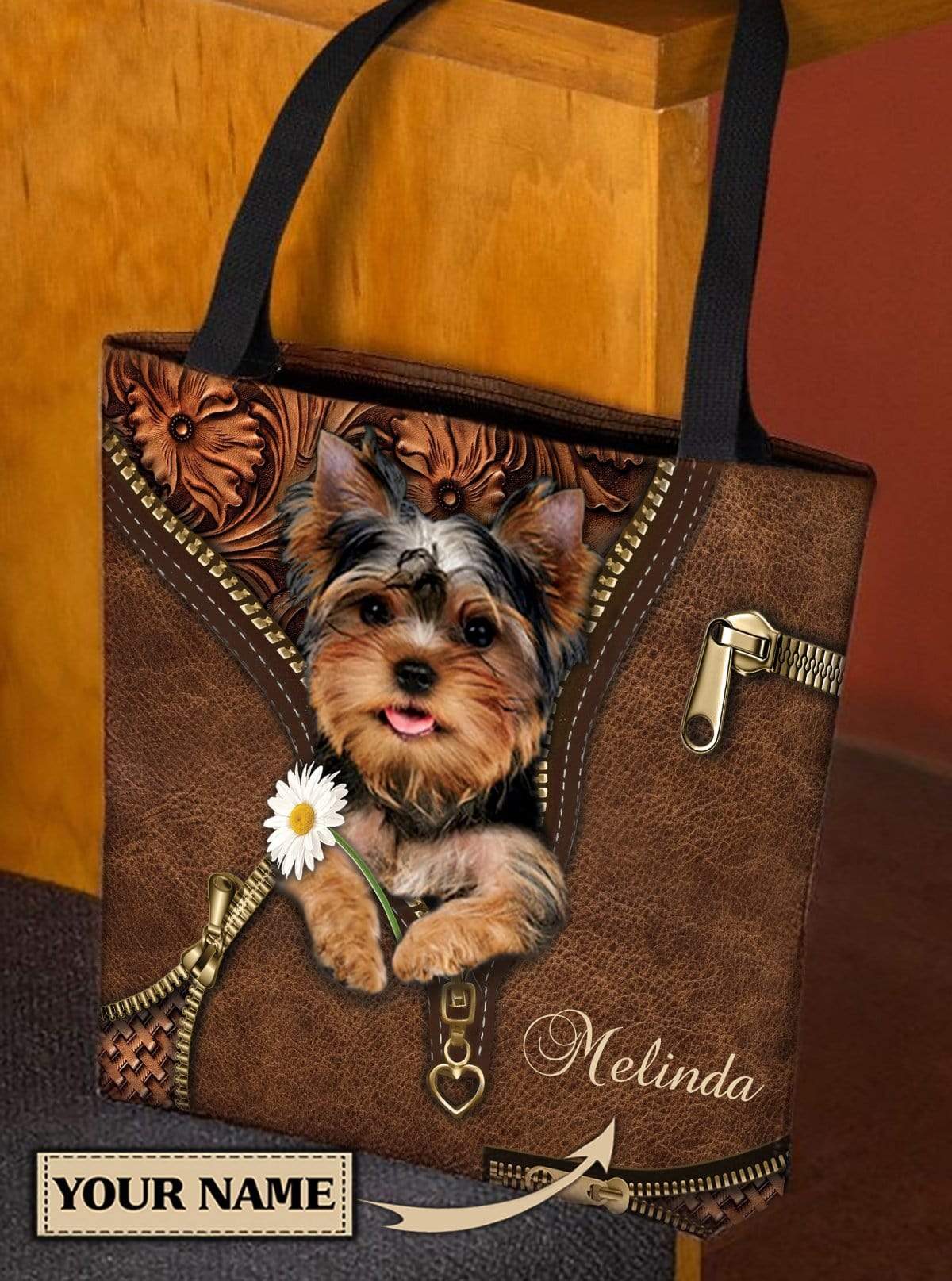 Personalized Yorkshire All Over Tote Bag - TO383PS